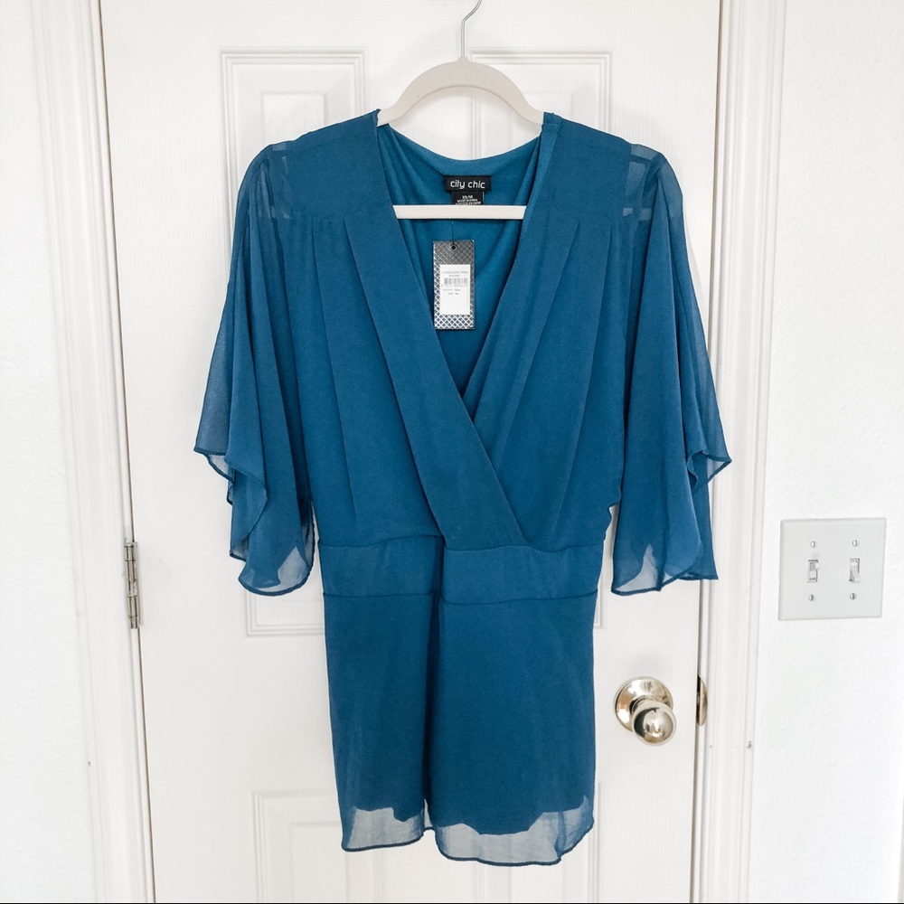 Teal blouse